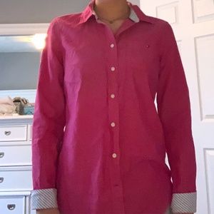 Dark pink Button Up